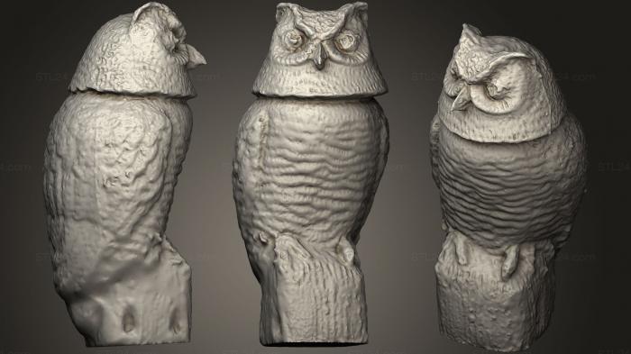 Bird figurines (Owl 33, STKB_0179) 3D models for cnc